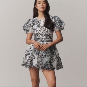 Maeve puff sleeve mini dress